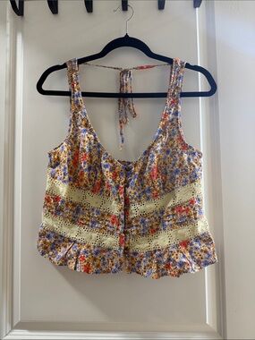 Free People Multicolor Smocked Top